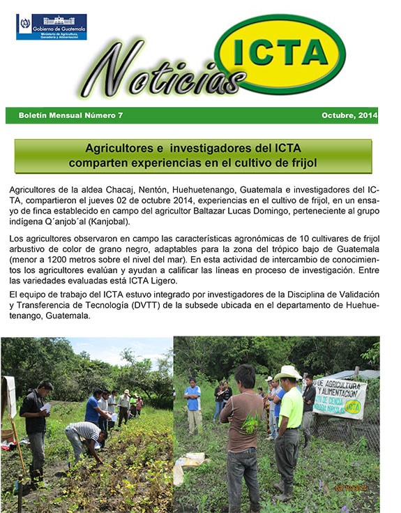 Boletin ICTA octubre 2014